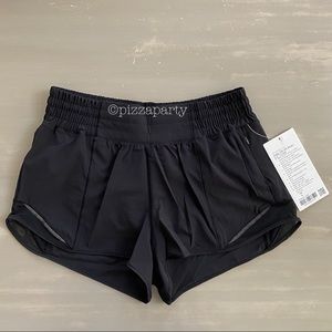 Lululemon Hotty Hot High Rise Shorts 2.5” Black 6